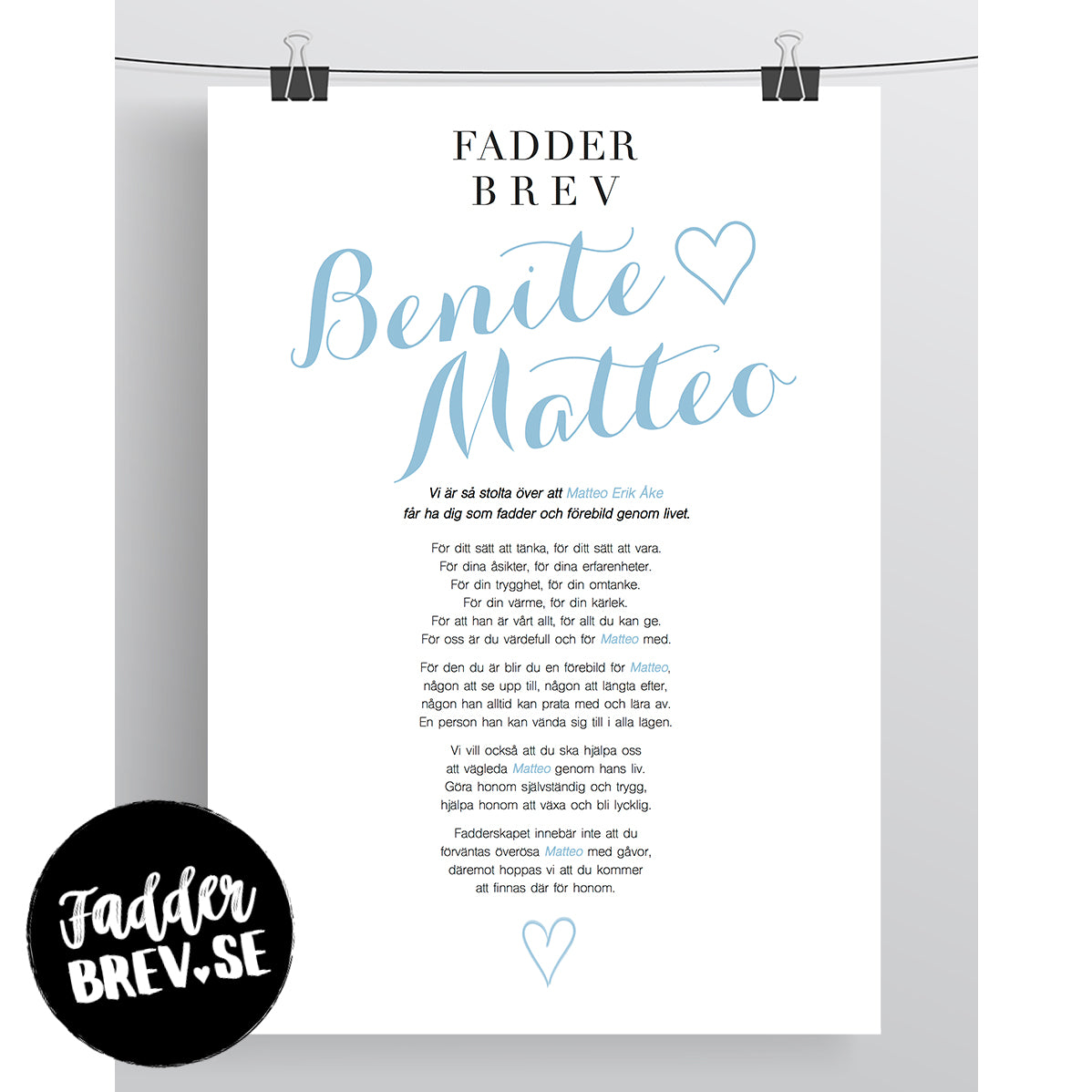 FADDERBREV STANDARD – DIGITAL PRODUKT