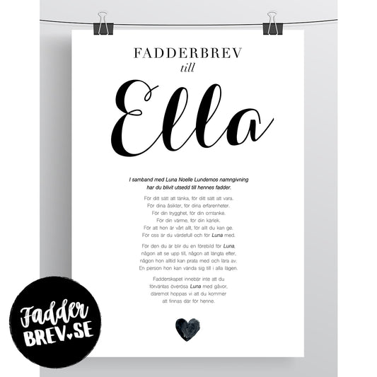 FADDERBREV CHIC – DIGITAL PRODUKT – STÅENDE FORMAT