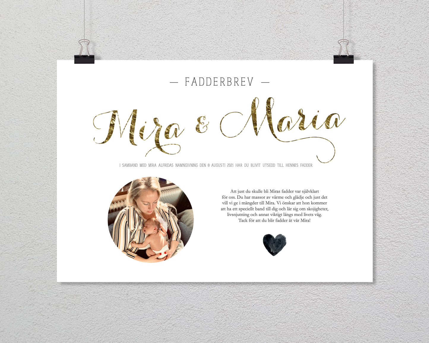FADDERBREV CHIC MED FOTO – LIGGANDE FORMAT