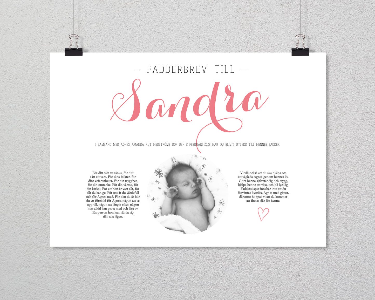 FADDERBREV CHIC MED FOTO – LIGGANDE FORMAT