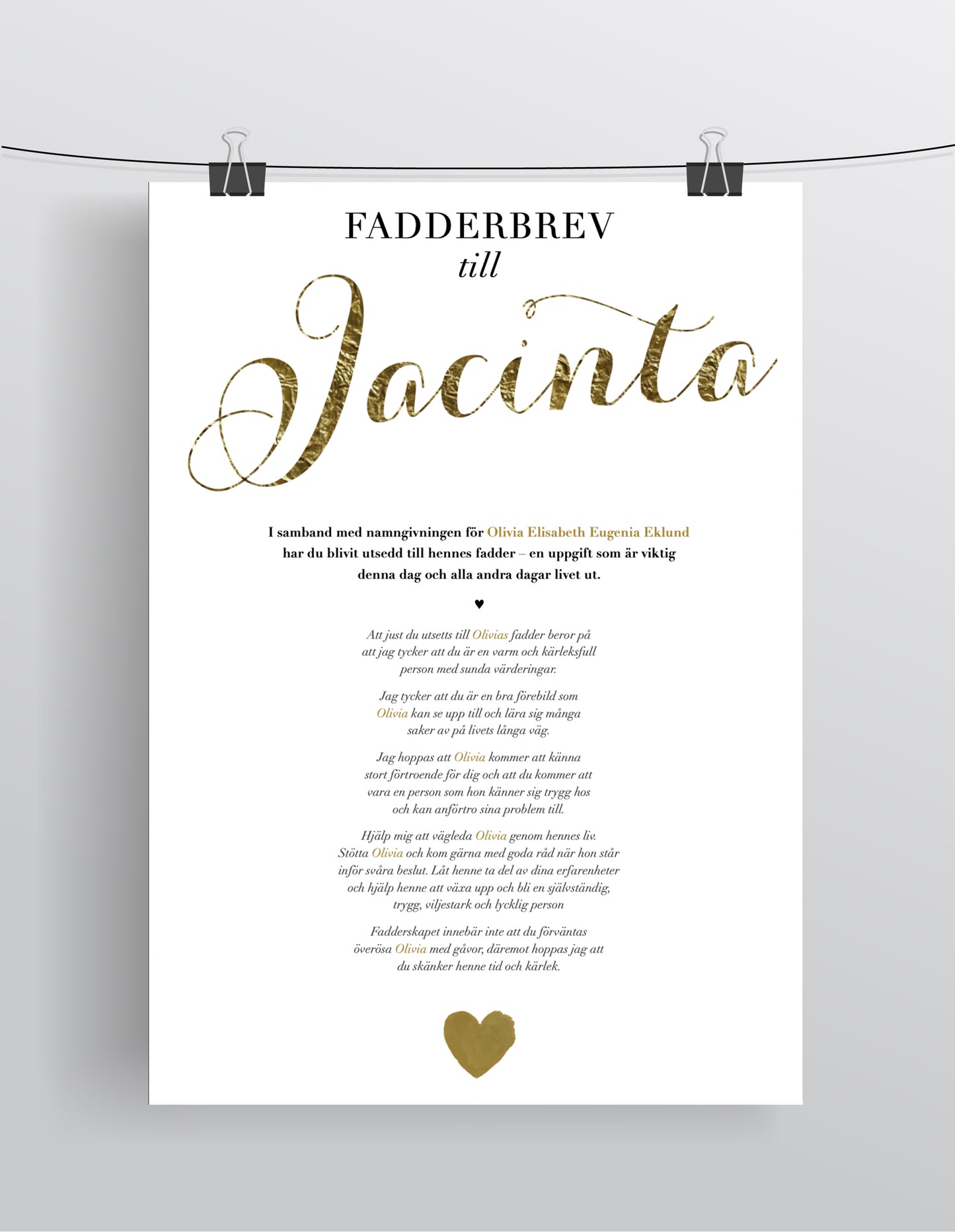 FADDERBREV CHIC – DIGITAL PRODUKT – STÅENDE FORMAT