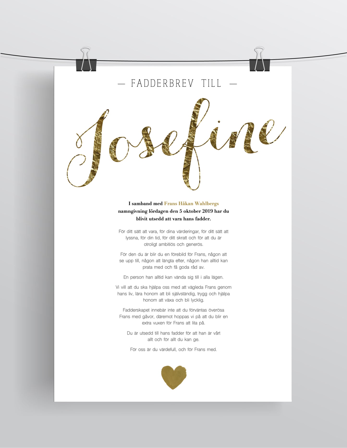 FADDERBREV CHIC – STÅENDE FORMAT