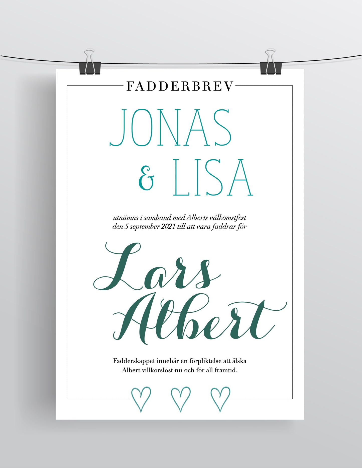 FADDERBREV LINED – DIGITAL PRODUKT