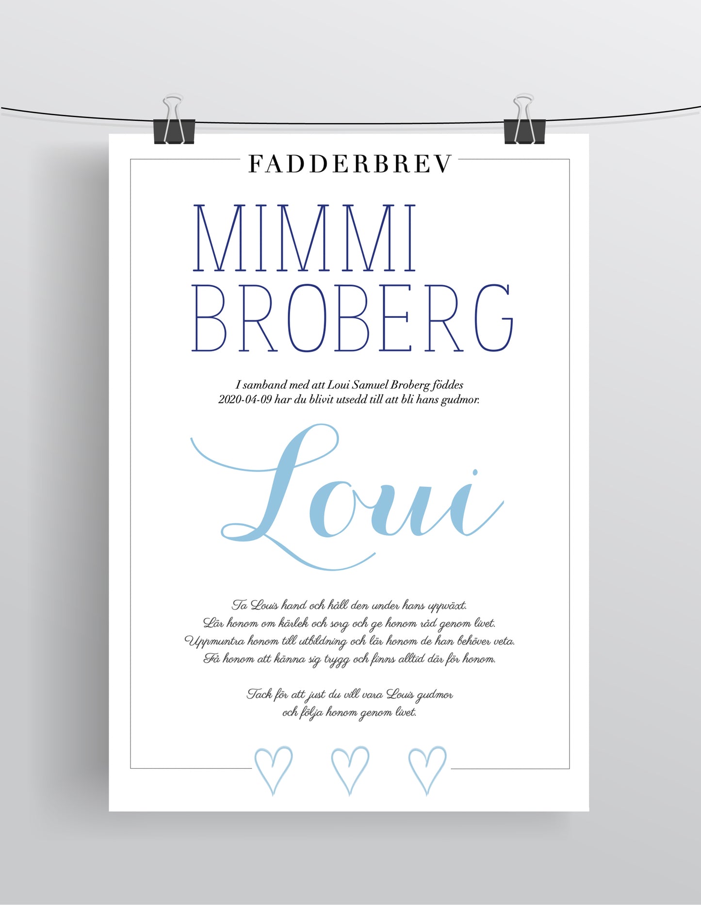 FADDERBREV LINED – DIGITAL PRODUKT