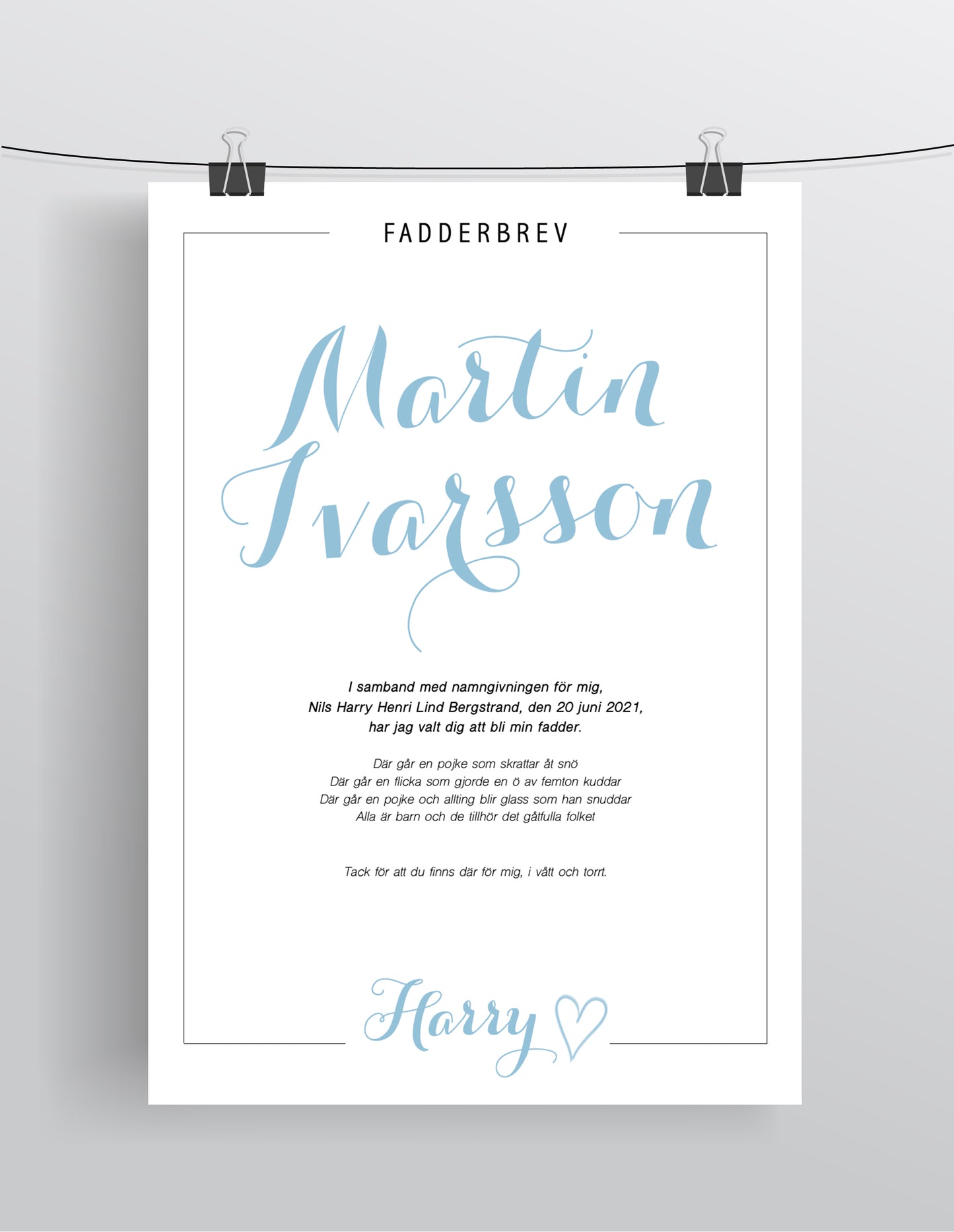 FADDERBREV LINED – DIGITAL PRODUKT