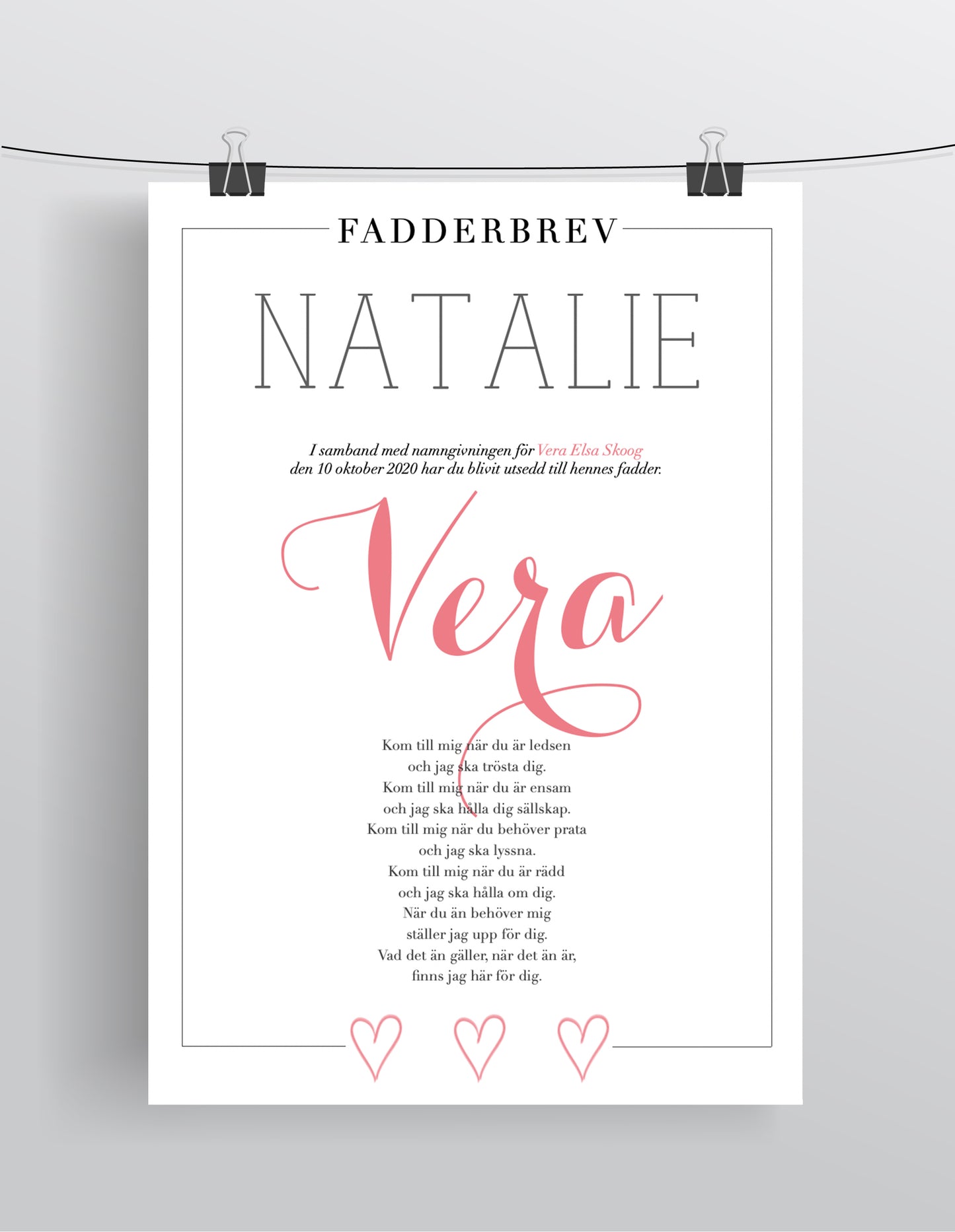 FADDERBREV LINED – DIGITAL PRODUKT