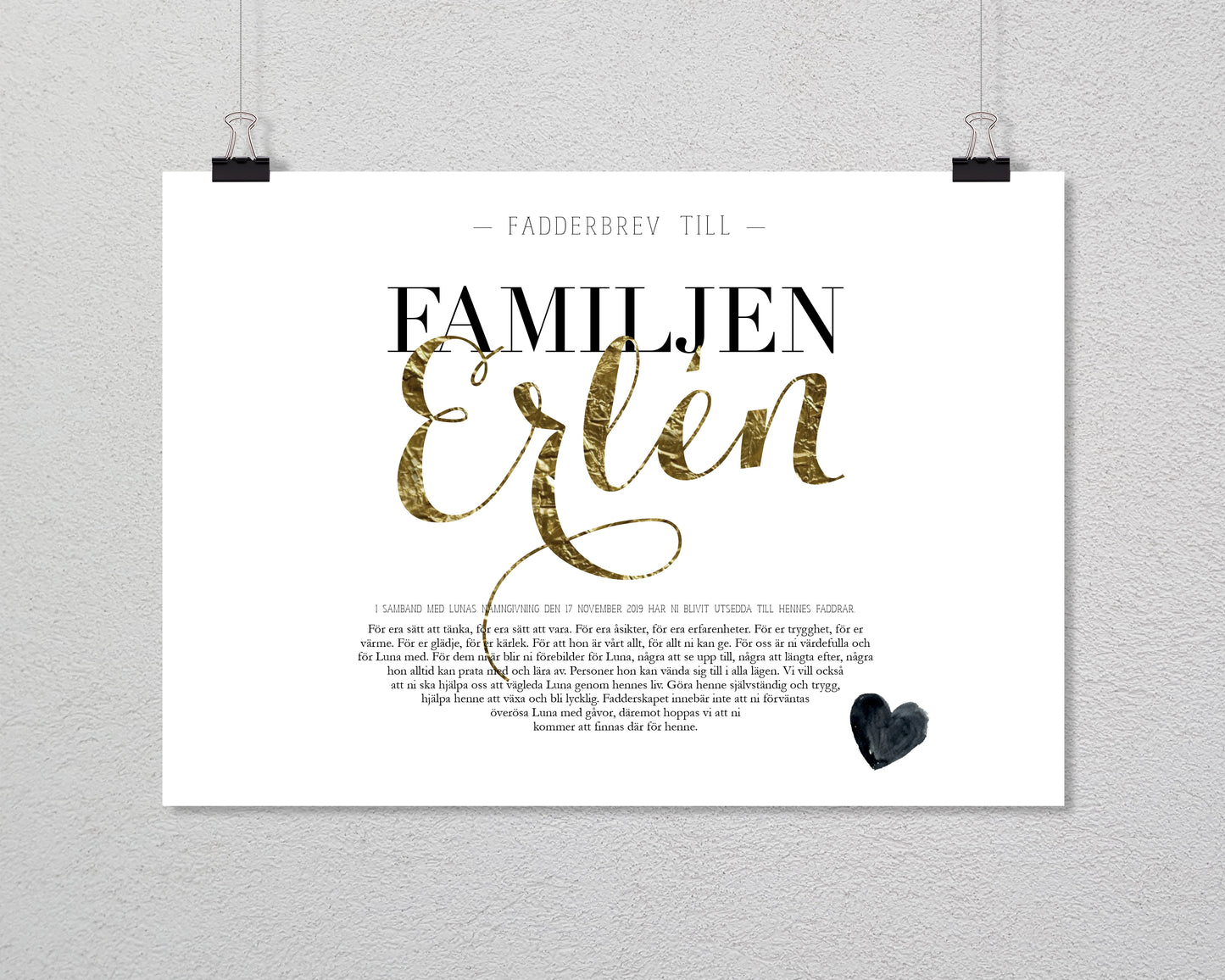 FADDERBREV CHIC – LIGGANDE FORMAT