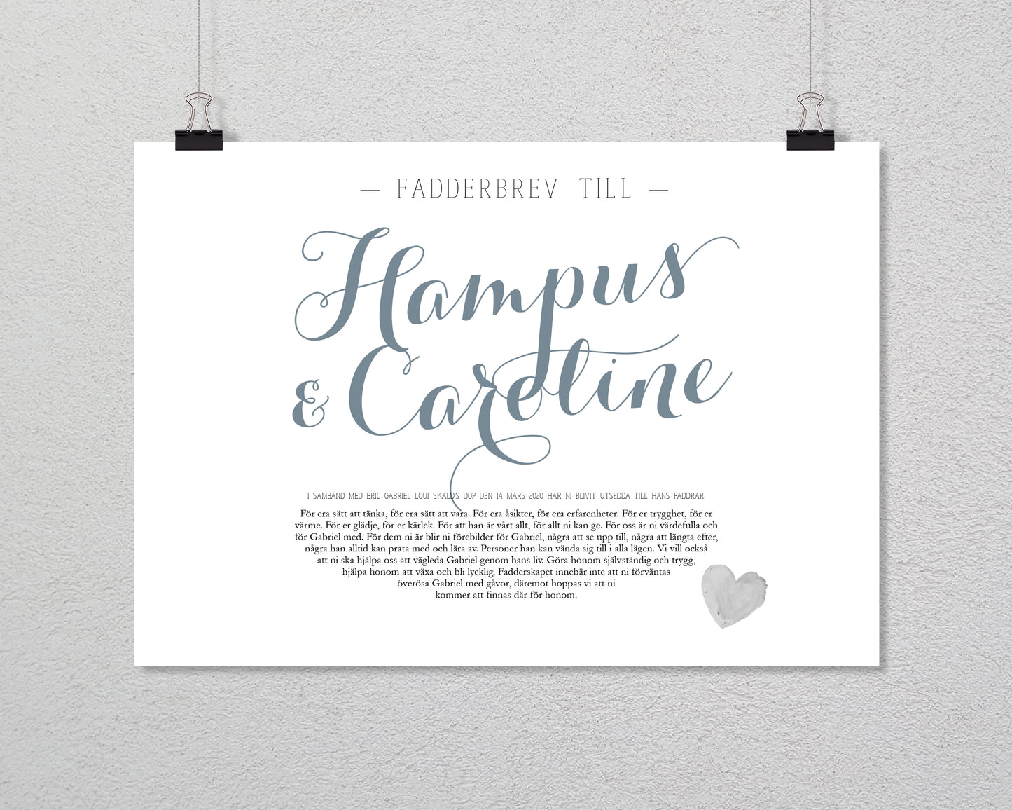 FADDERBREV CHIC – LIGGANDE FORMAT
