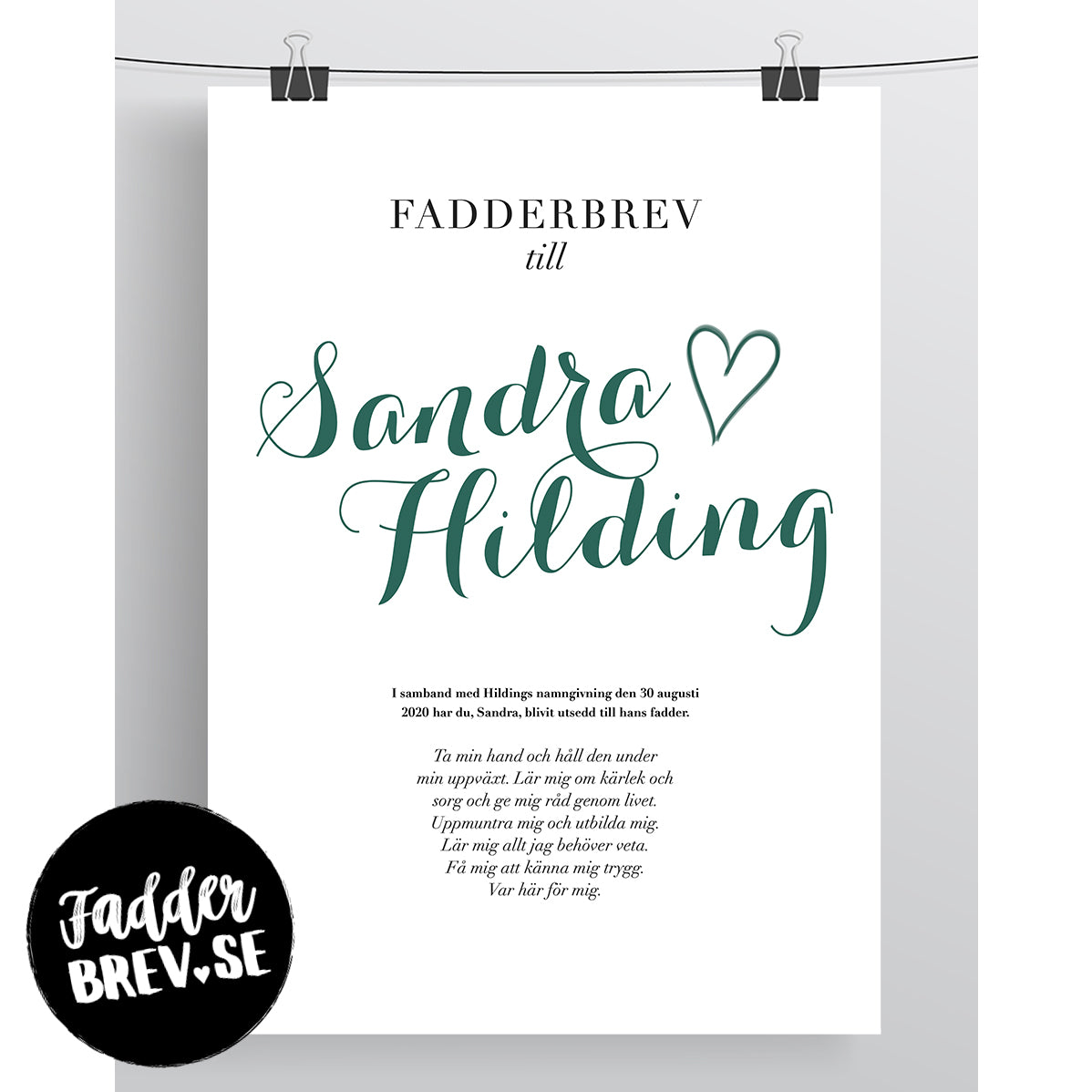 FADDERBREV STANDARD – DIGITAL PRODUKT
