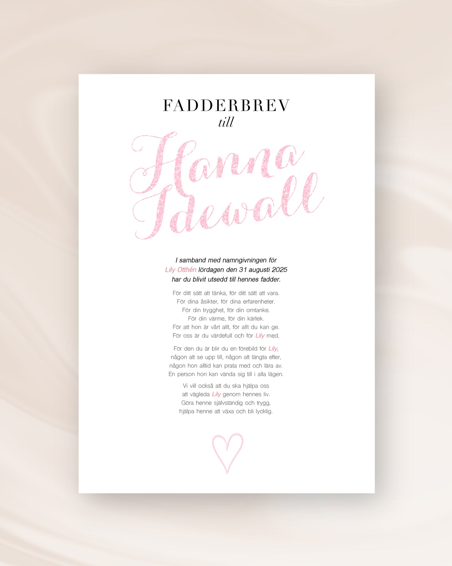 FADDERBREV KLASSISK
