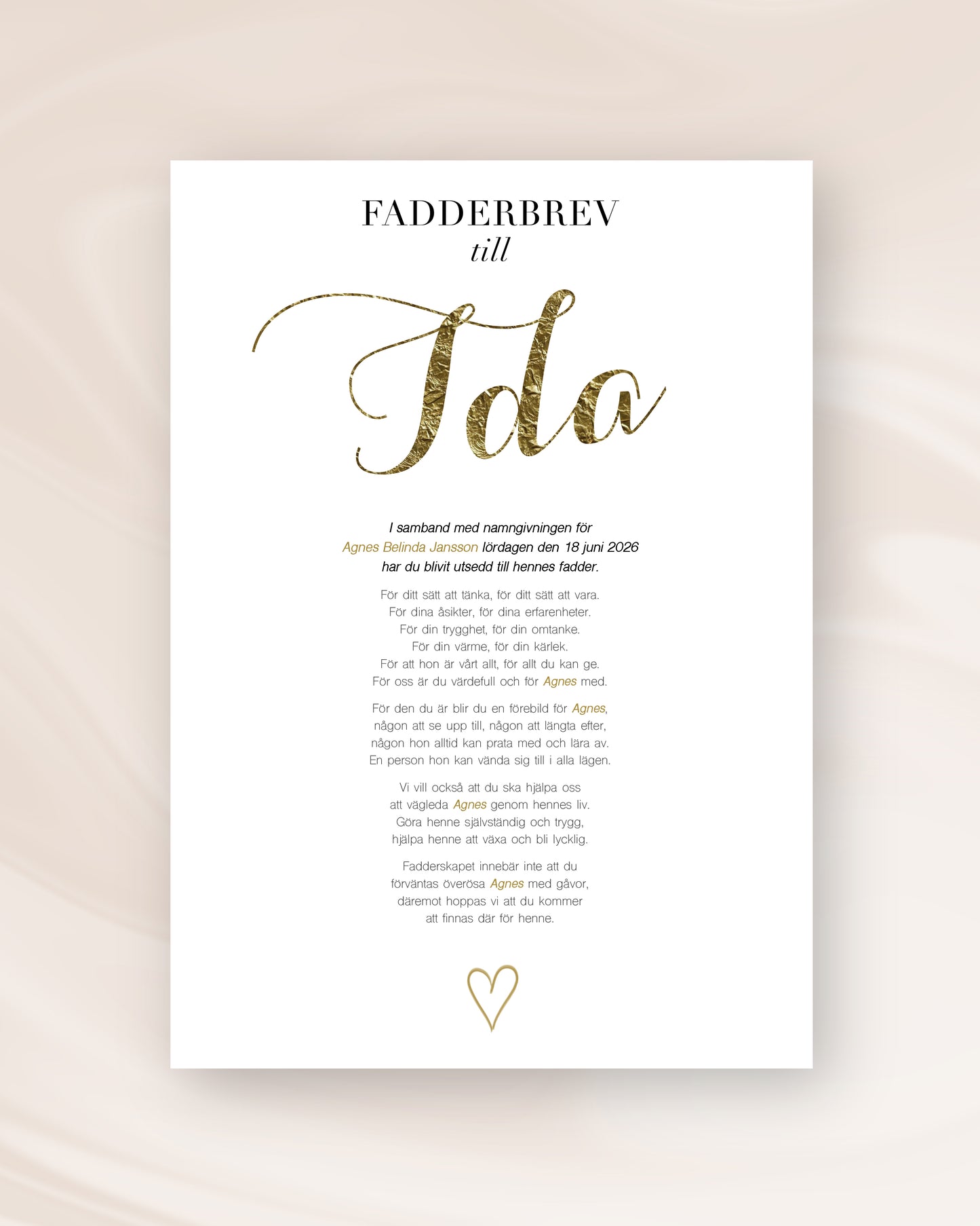 FADDERBREV KLASSISK