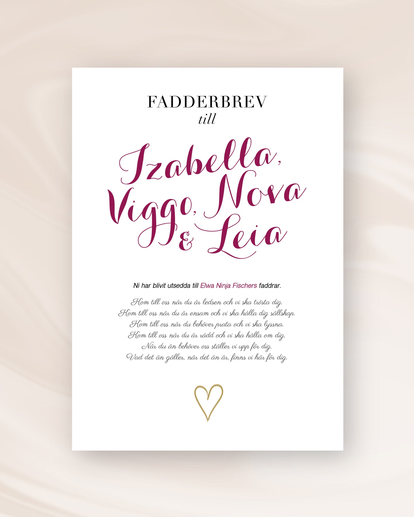 FADDERBREV KLASSISK