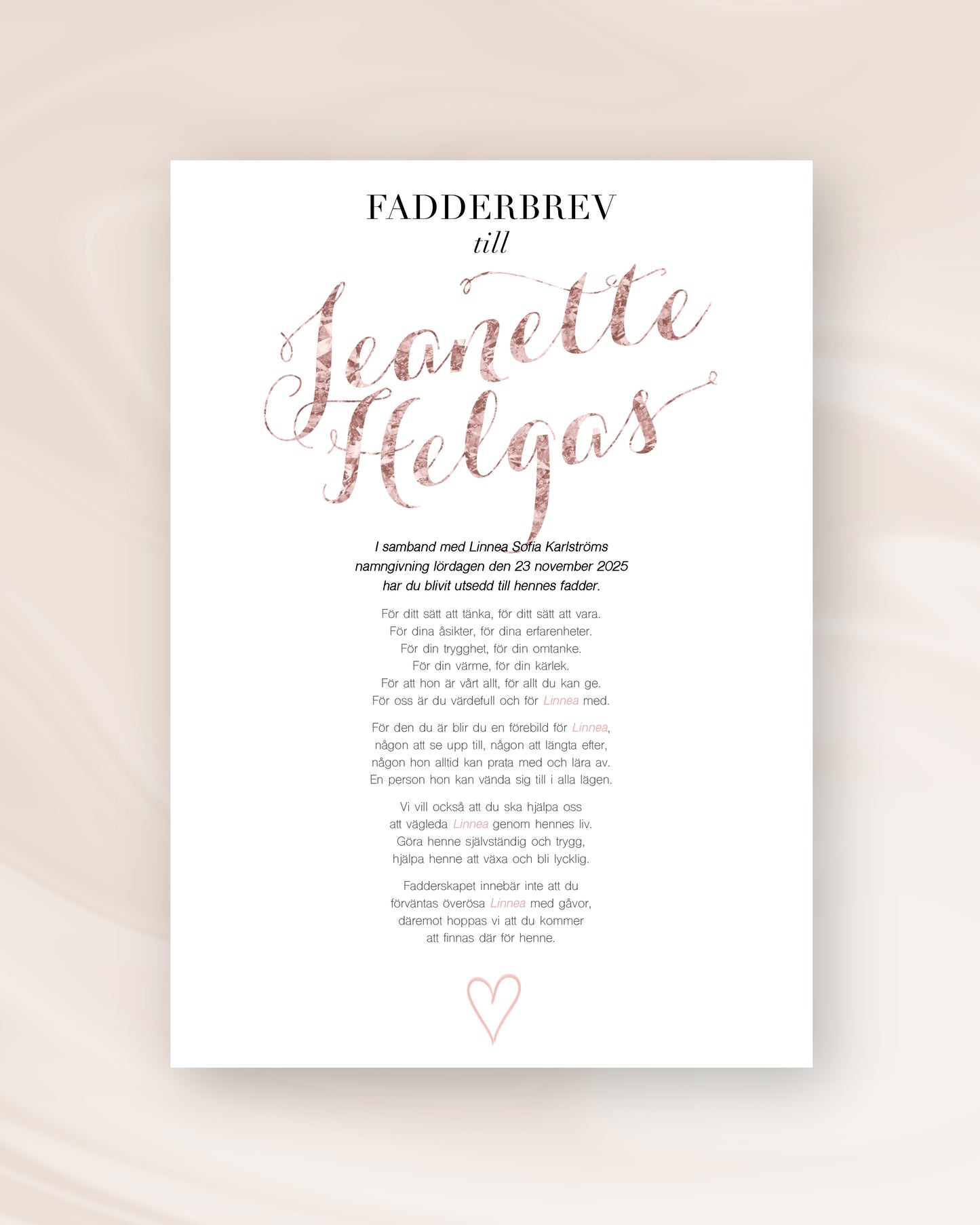 FADDERBREV KLASSISK