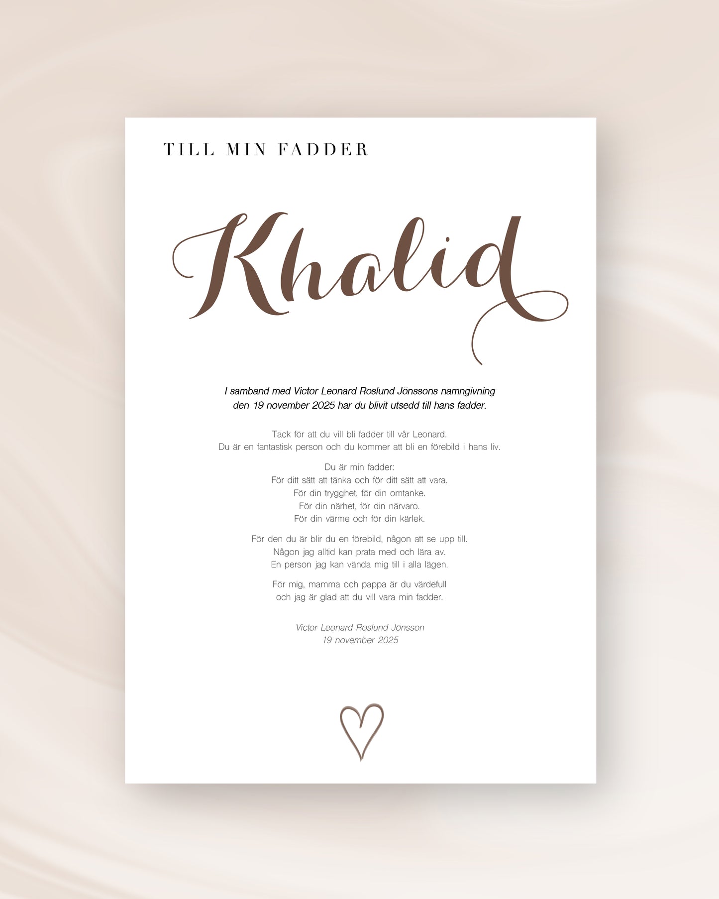 FADDERBREV KLASSISK