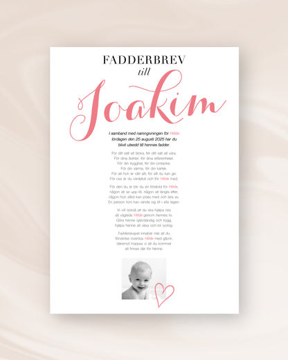 FADDERBREV KLASSISK MED FOTO