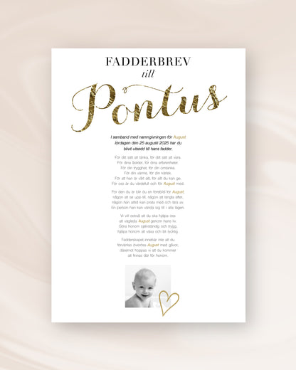 FADDERBREV KLASSISK MED FOTO