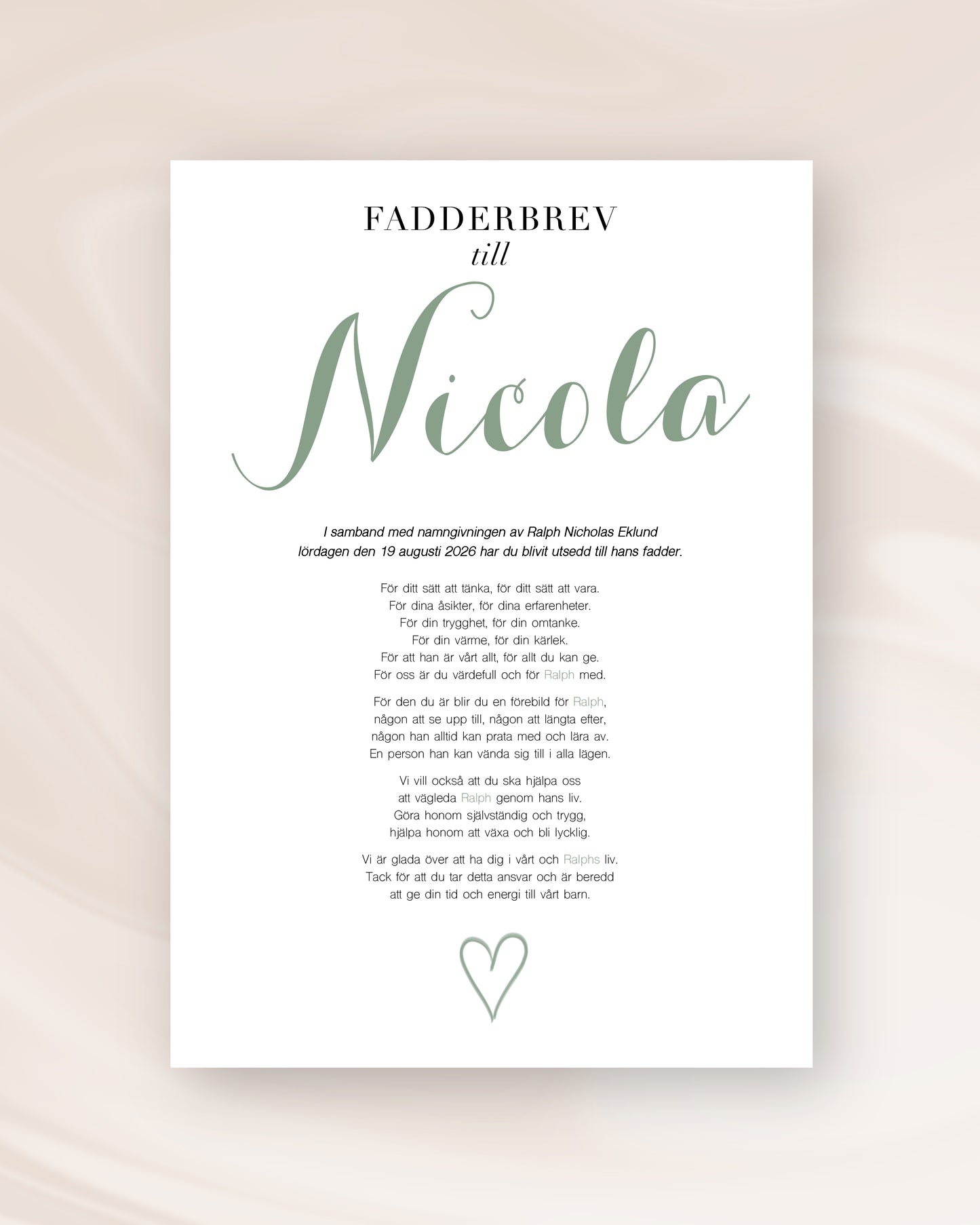 FADDERBREV KLASSISK