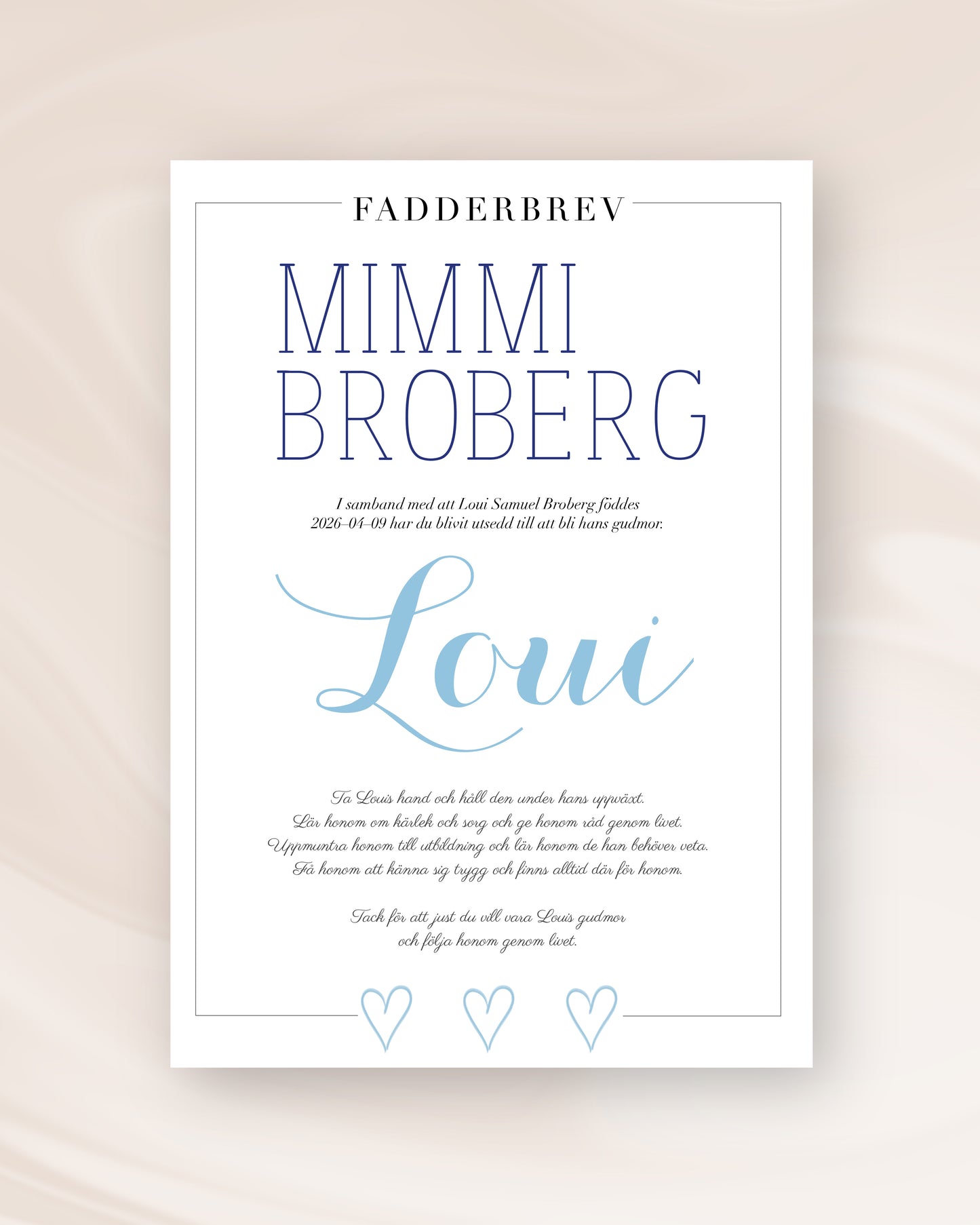 FADDERBREV KONTUR