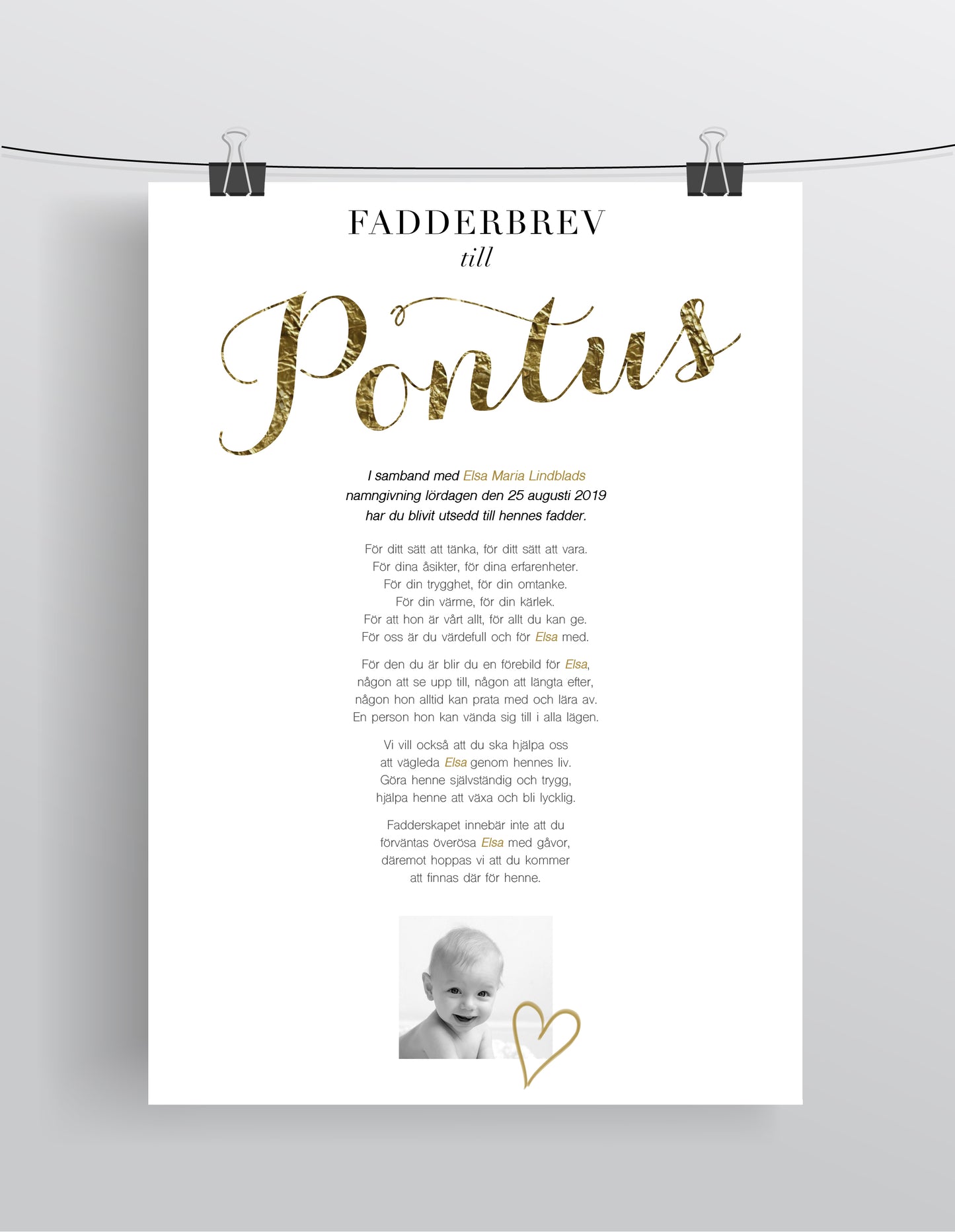 FADDERBREV MED FOTO – DIGITAL PRODUKT